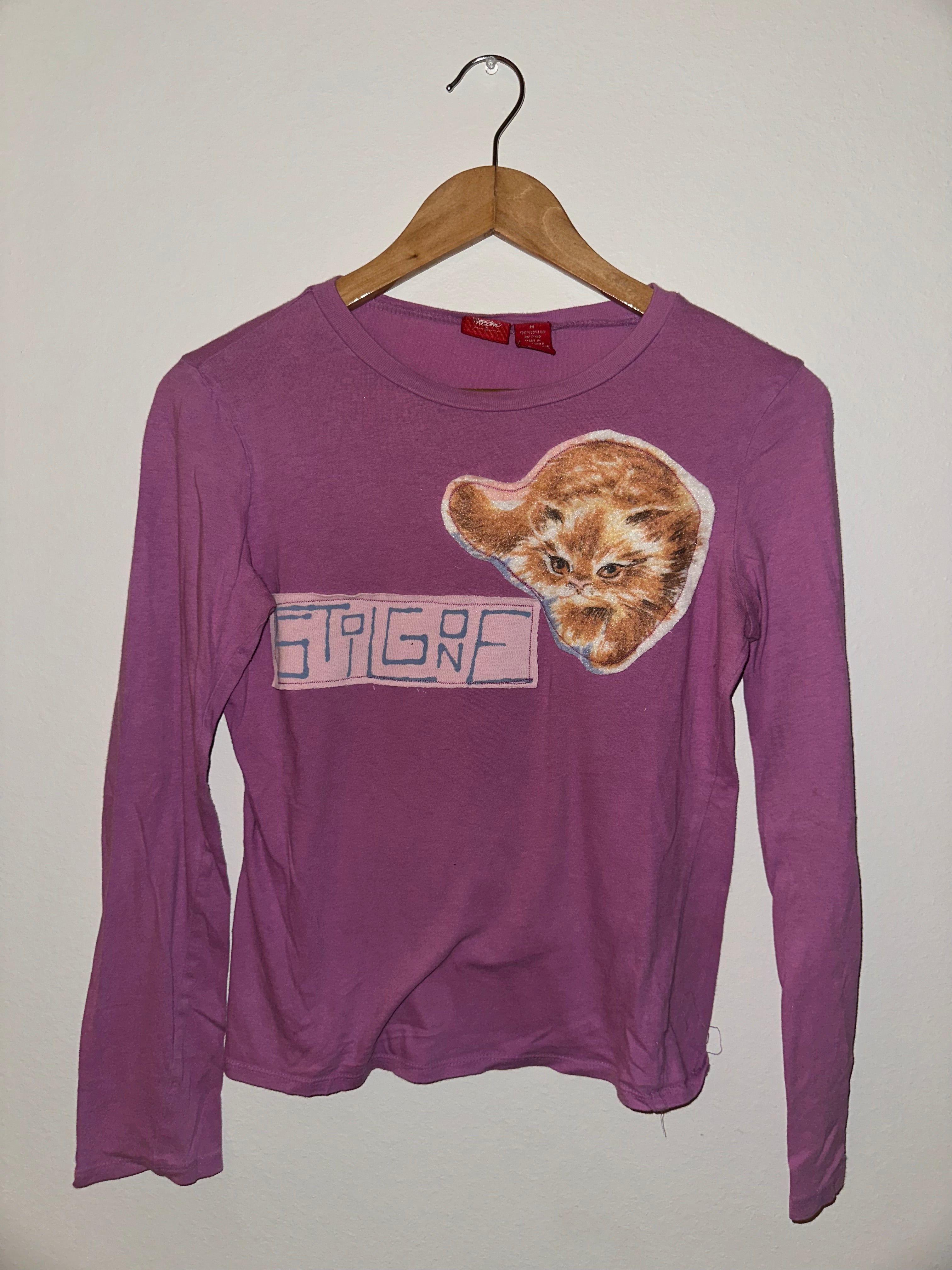 magenta kitty long sleeve