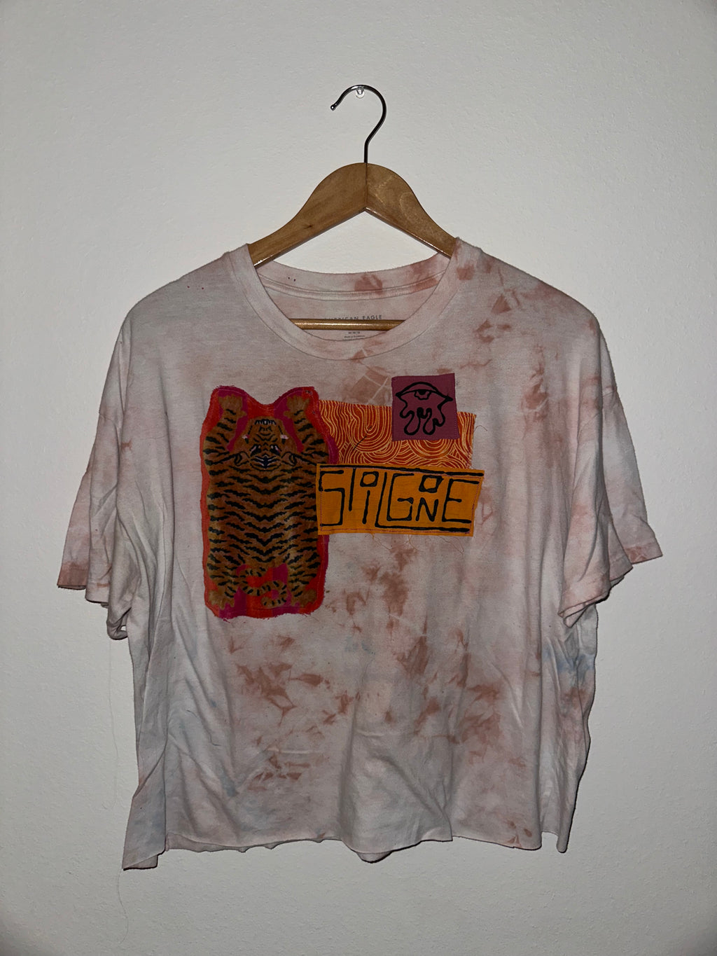 pink tie dye tiger kitty