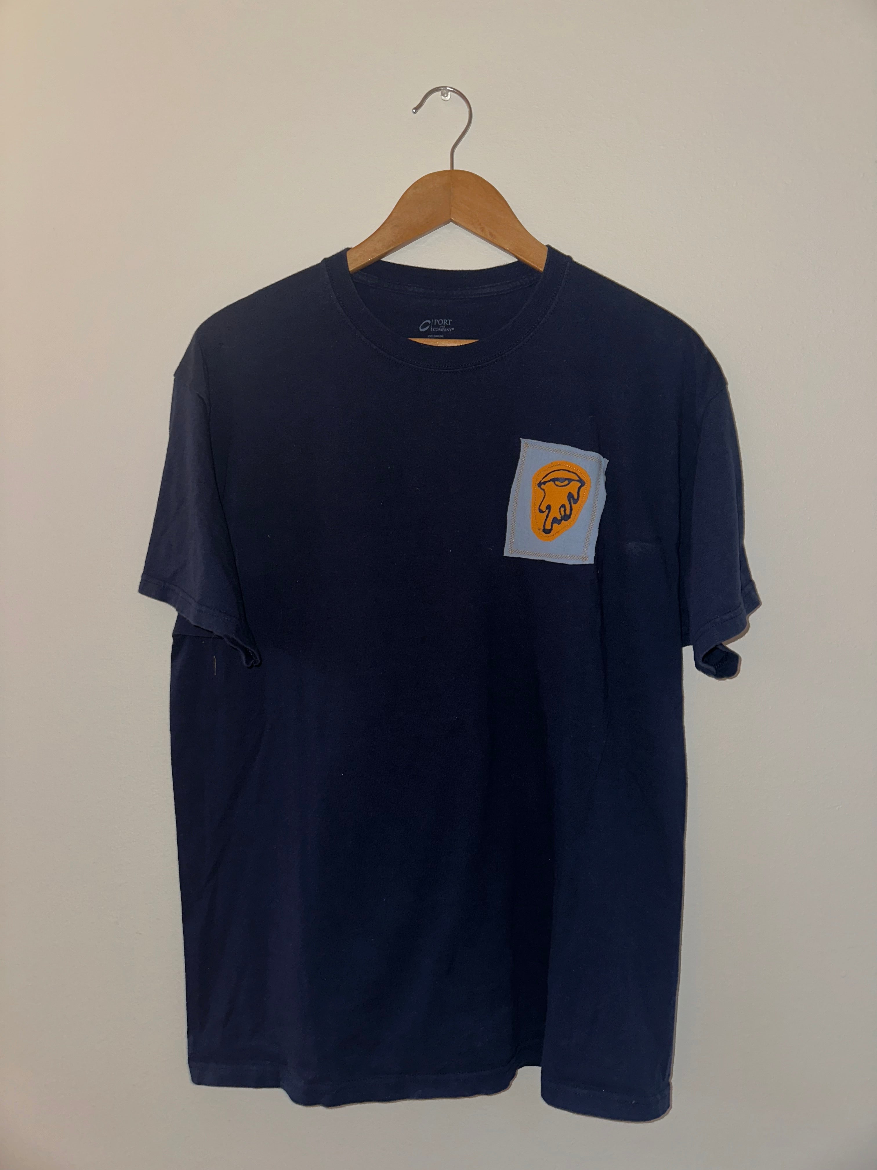 navy blue drip swirl