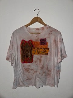 pink tie dye tiger kitty