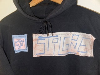 black blue and pink stilgone drip hoodie